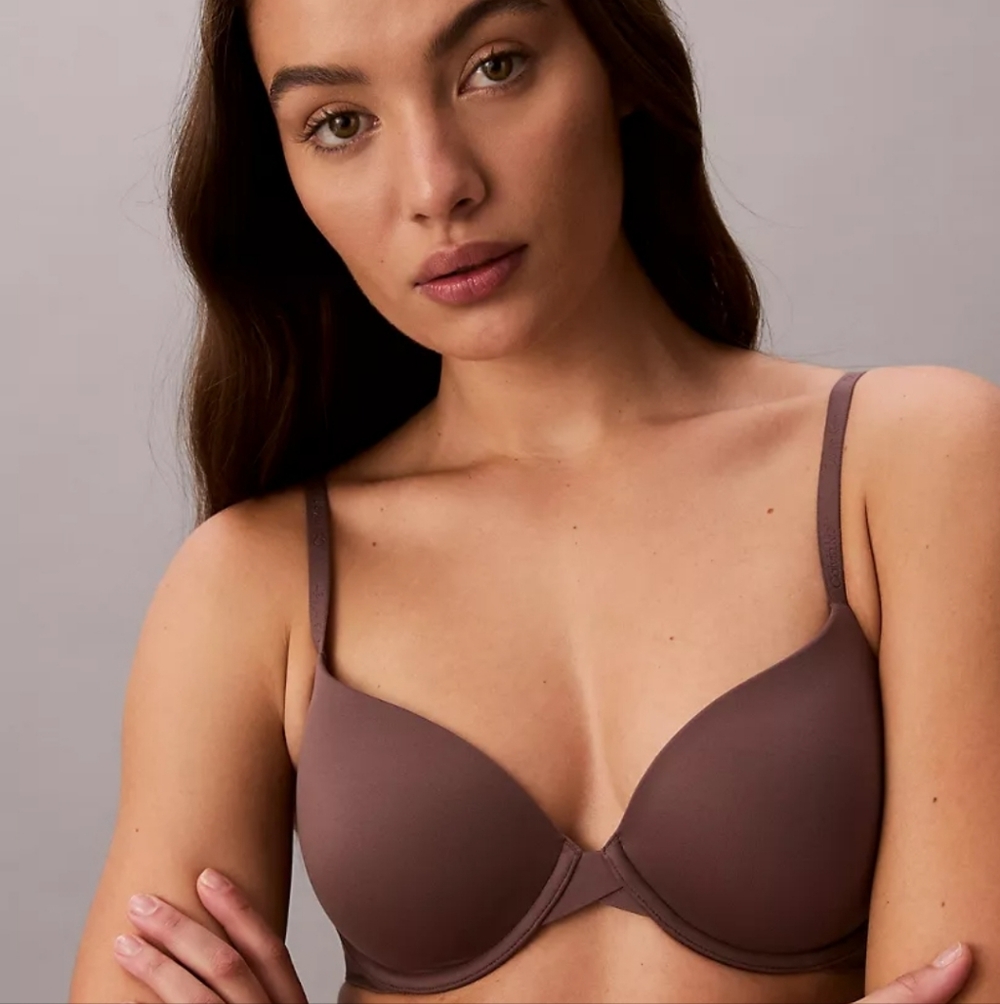 Calvin Klein Perfectly Fit T-Shirt Bra Brown Size 32DD NWT